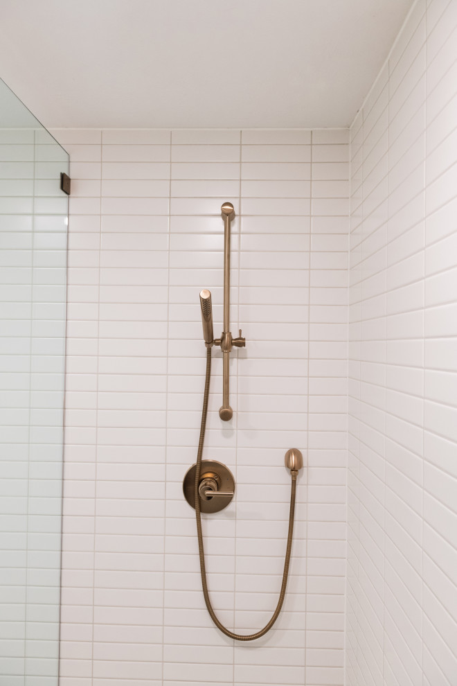 Inspiration for a mid-century modern bathroom remodel in Salt Lake City