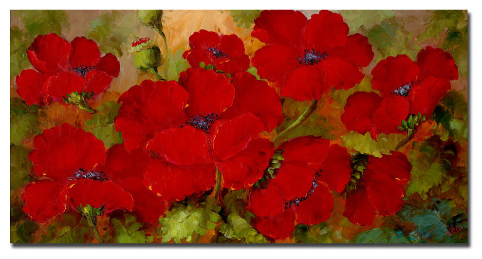 'Poppies' Canvas Art by Rio