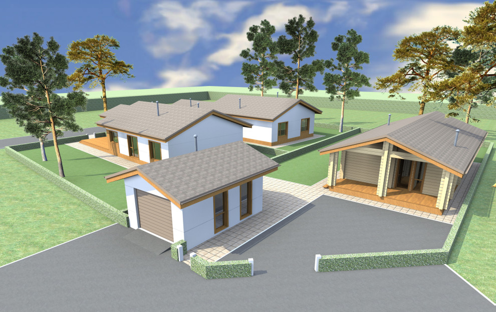 группа частных жилых домов