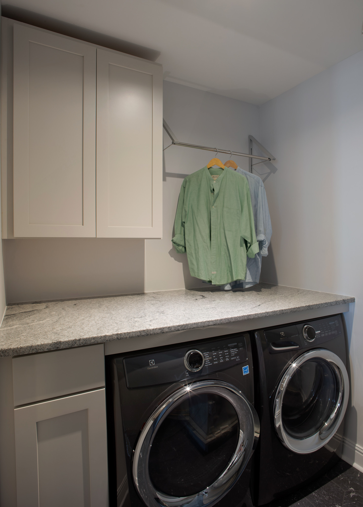 Updated laundry room with ample folding space