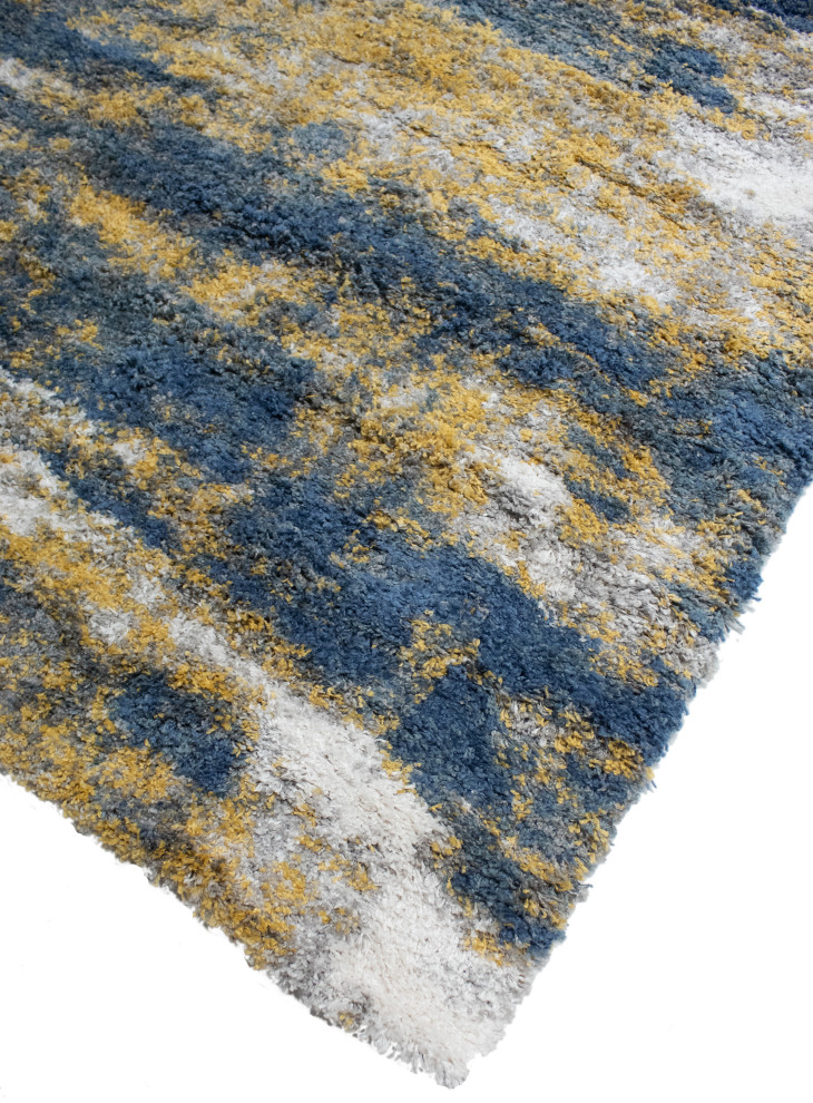 Noori Rug Shag Madison Blue/Gold Rug, 5'0