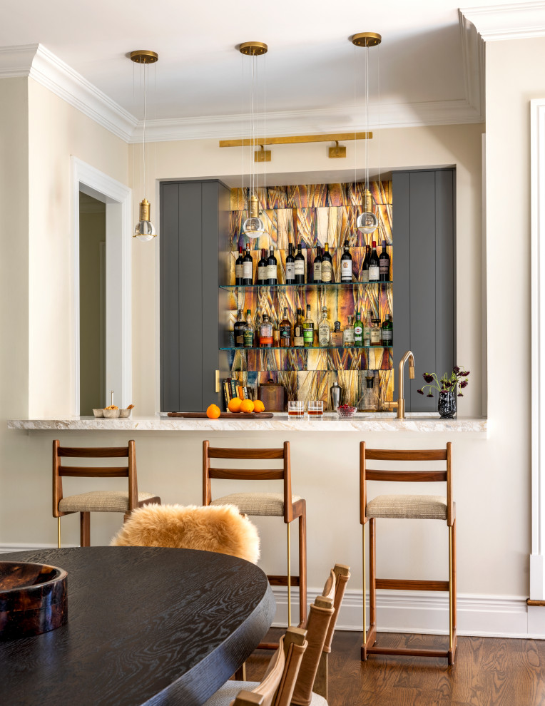 Cresskill, Brick Manor - Transitional - Home Bar - New York - by Forina ...