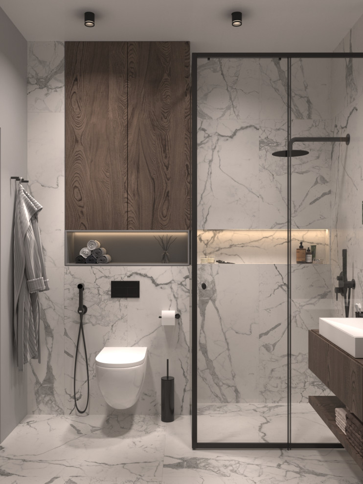 Проект спальни и ванной комнаты в ЖК "MYPRIORITY Basmanny"