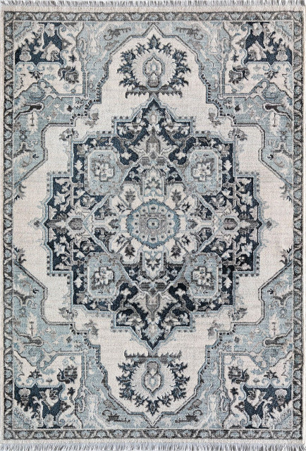 Rugs America Stratford Icy Opal Abstract Vintage Area Rug, 2'6" x 8'
