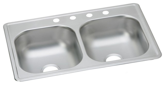 Elkay Dayton Stainless Steel 33 X19 X8 Top Mount Sink Dse233191