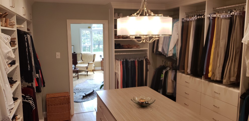 Master Closet with Upper Doors and Large Island