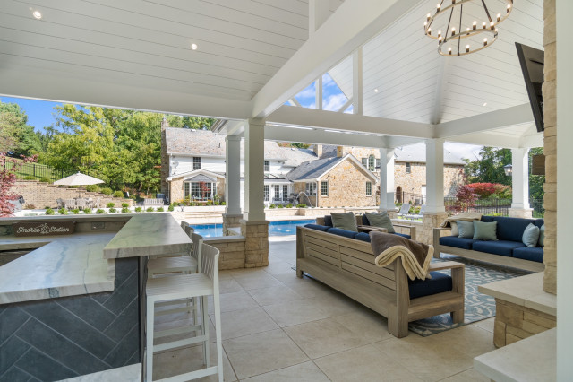 Pool House Project coastal-courtyard