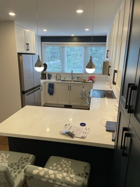 Lakeshore kitchen in Oakville townhouse