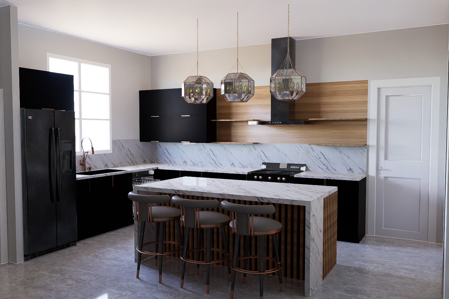 Closet and kitchen in Texas, USA