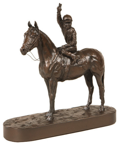 Number 9 Horse And Jockey Sculpture - Traditional - Sculptures - by ...