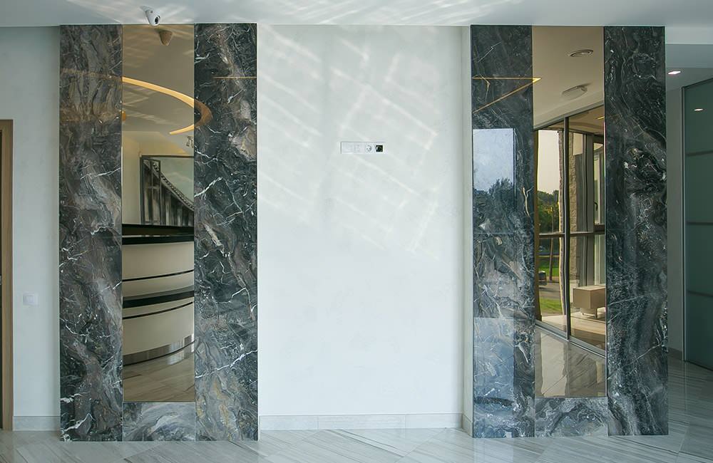 Ресепшен. Облицовка мрамором.