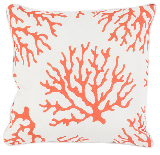 Surya Coral Throw Pillows Beach Style Decorative Pillows By