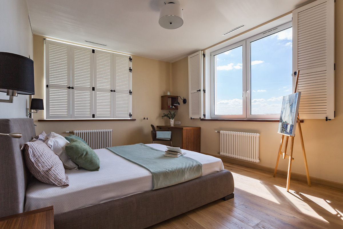 Теплая квартира с собакой.