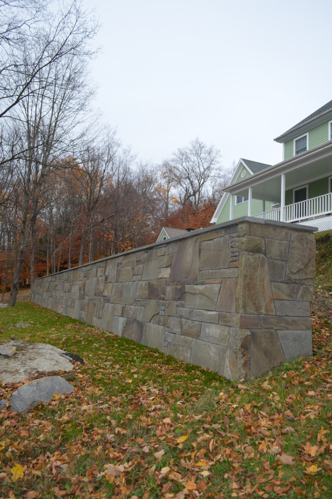 Williston - Retaining walls, water feature, chimney, & walkway