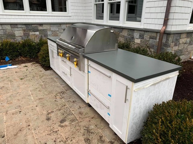 Grey Slate Countertops Modern Patio New York By Garden