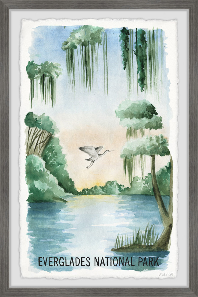 "Everglades National Park" Framed Painting Print, 8x12