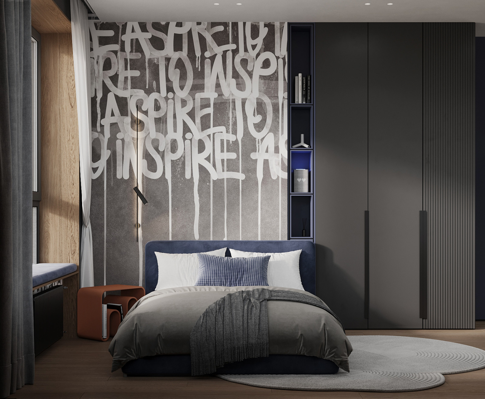 Брутальный интерьер квартиры 85 кв.м. в Москве. Проект