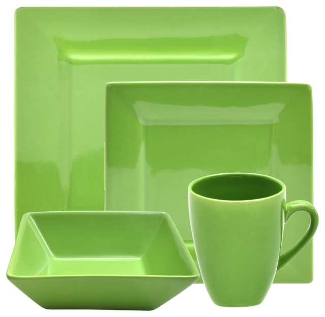 Nova 16-Piece Square Dinner Set - Contemporary - Dinnerware Sets ... Nova 16-Piece Square Dinner Set - Contemporary - Dinnerware Sets ...