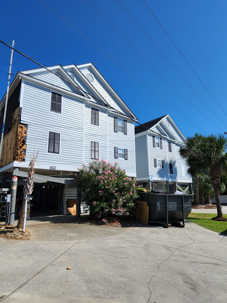 Exterior remodel / Windows / cider siding / paint