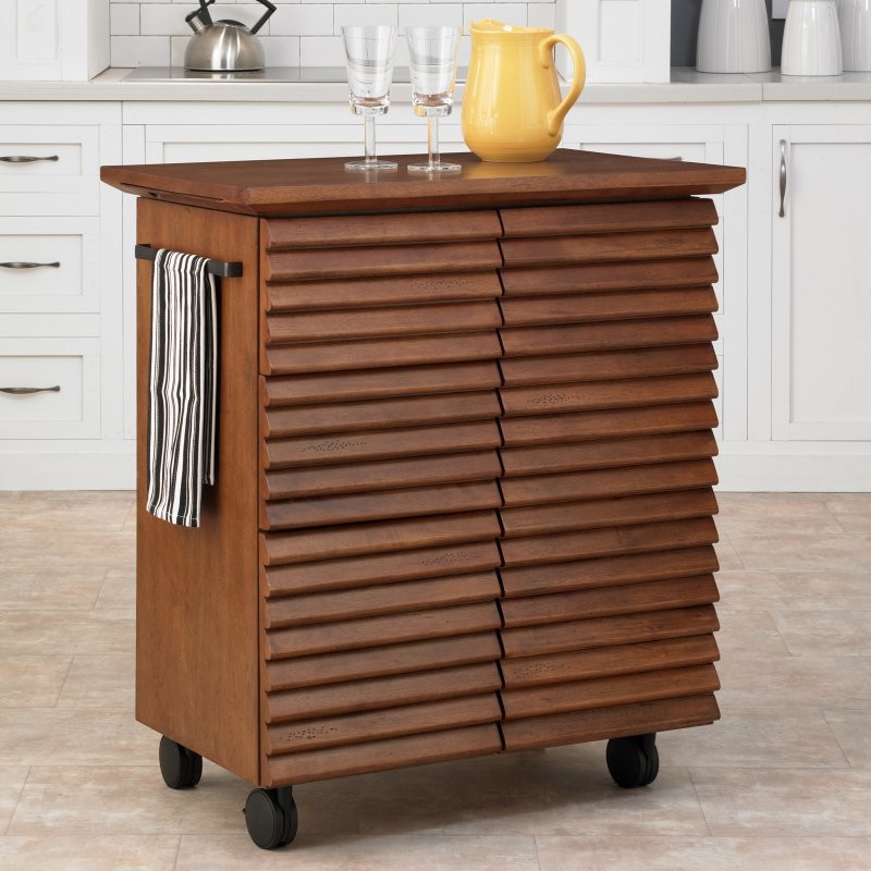 Home Styles Cascade Louvred Kitchen Cart Multicolor - 5454-95