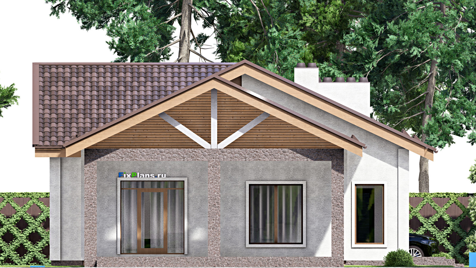 Проект одноэтажного дома 13х22м S180м2 F-16370