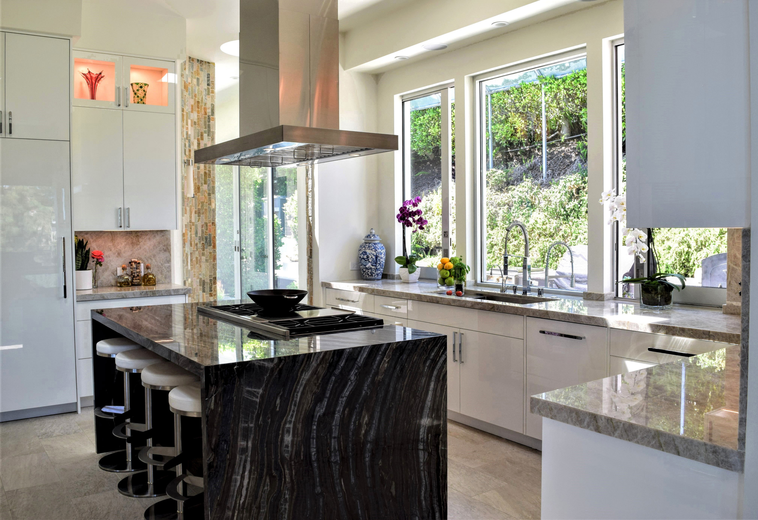 My Contemporary Kitchen Remodel For A Client in The Hollywood Hills Bird Streets