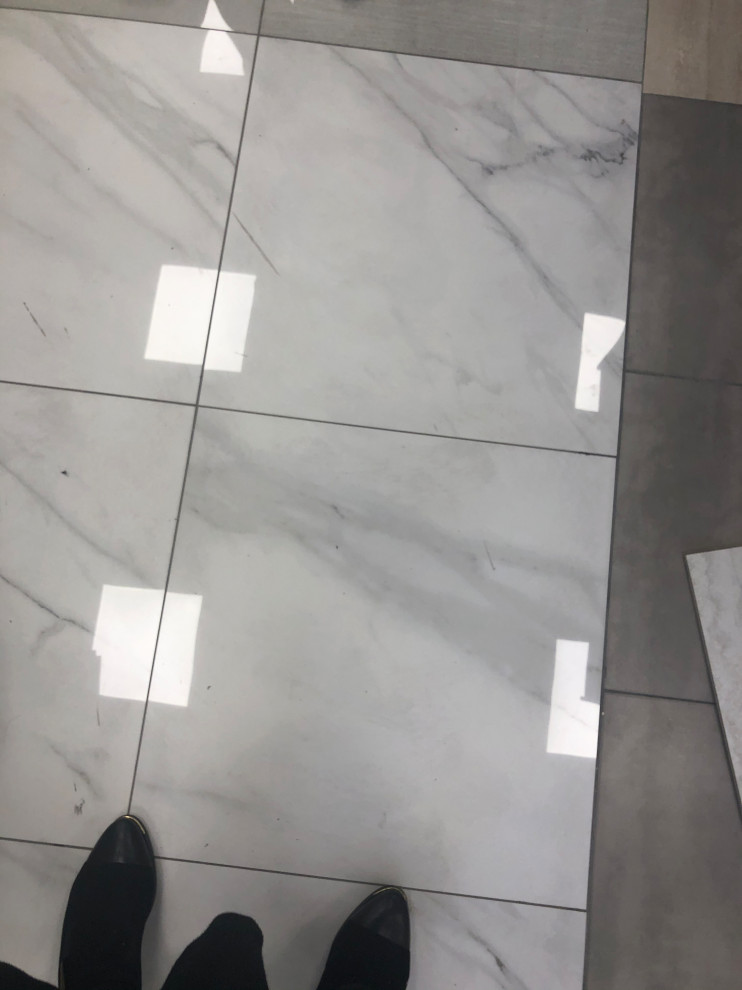 Is a polished/shiny tile too slippery?