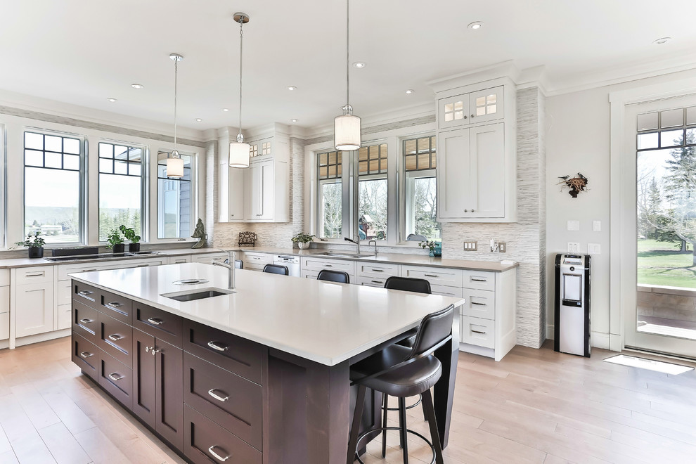 Transitional kitchen photo in Calgary