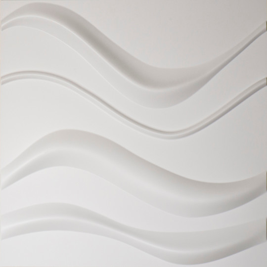 Easy Peel & Stick 3D Wall Panel, Gapless Wave Design,  12 Panels, 32 Sq.Ft.