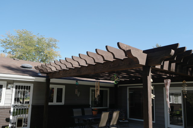timber pergola rustico-facciata