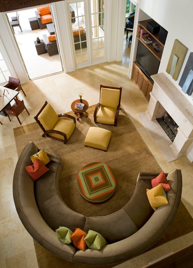 Design ideas for a mediterranean living room in Dallas.