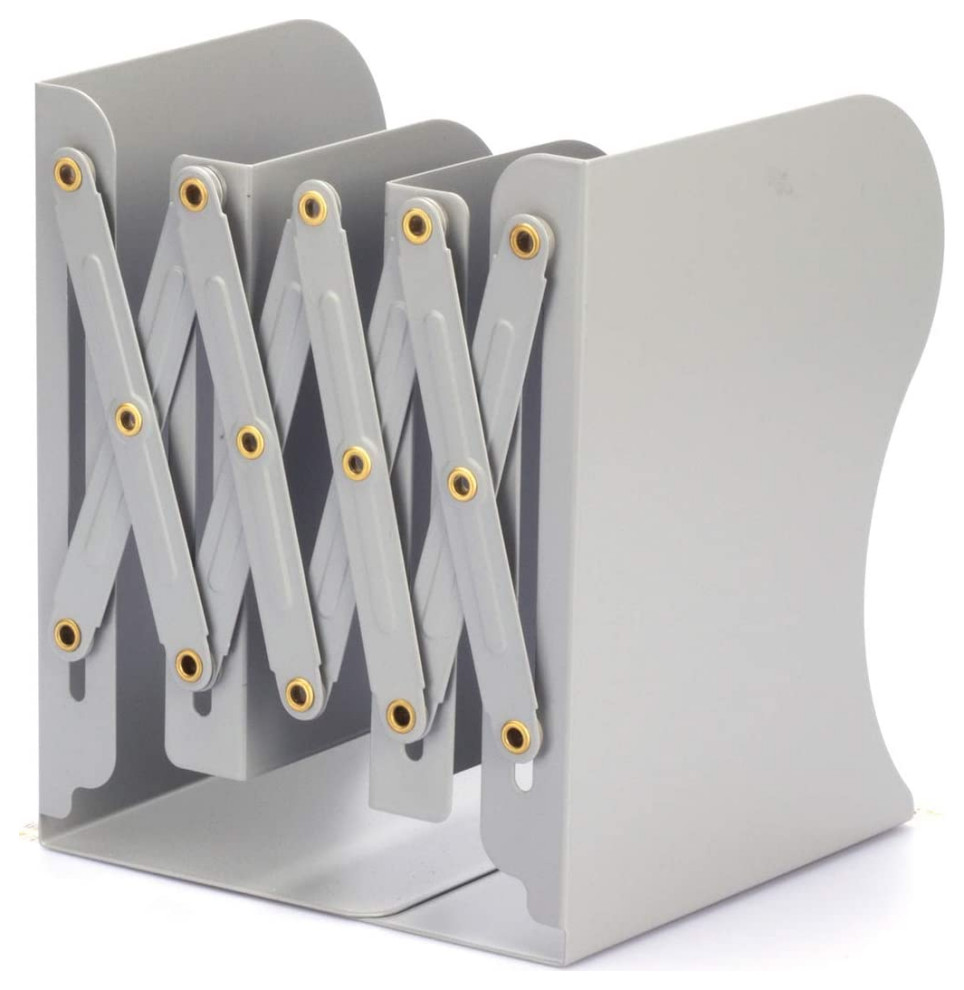 Adjustable Metal Bookends for Heavy Books