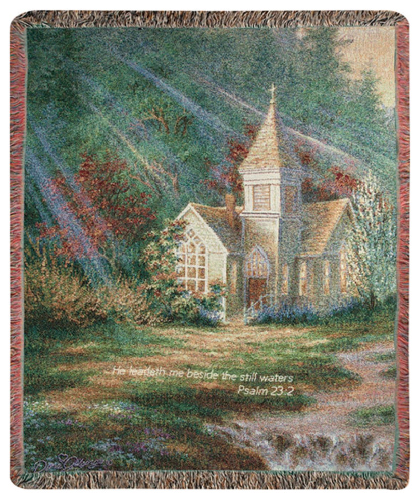 Be Still Inspirational Cotton Tapestry Throw With Multi Finish ATBSTV