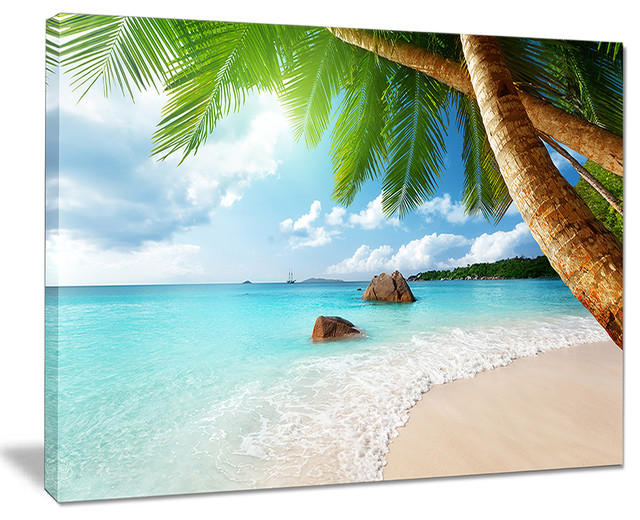 Designart Praslin Island Seychelles Beach Seashore Photo Canvas