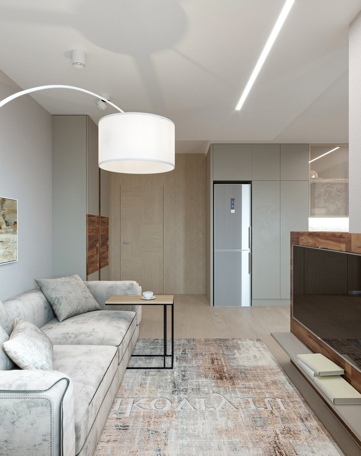 Современная квартира для молодой семьи.