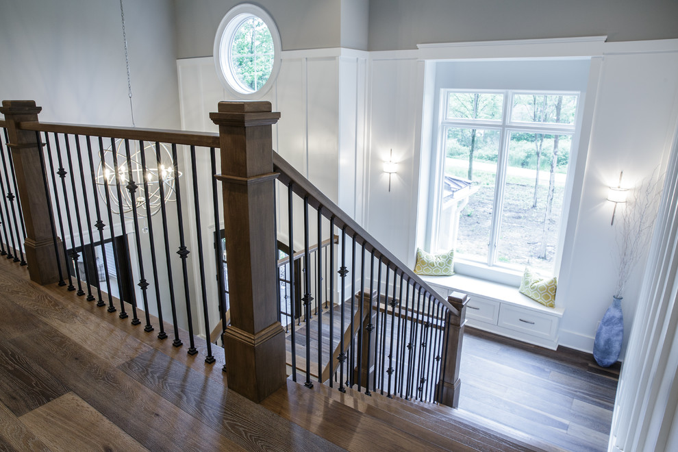 Transitional staircase in Cleveland.