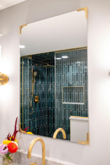 Art Deco-Inspired Basement, Pool, and Cabana eklektisch-badezimmer