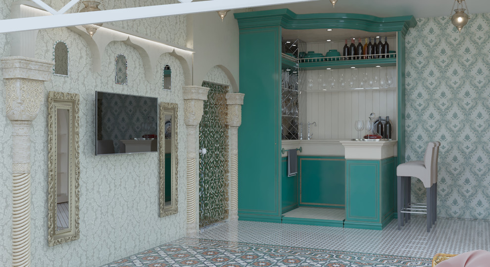 Комната отдыха о зона бассейна в частном доме