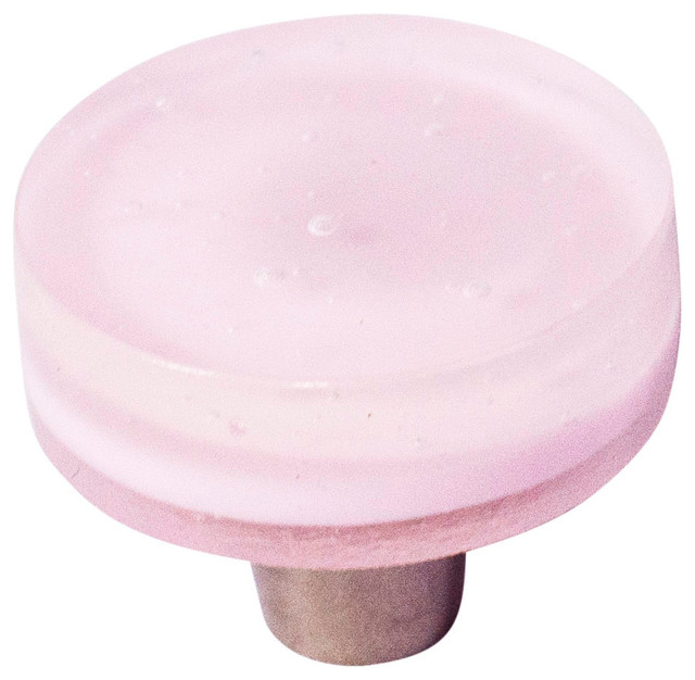 Millennial Pink Handmade Glass Hardware Circle Knob