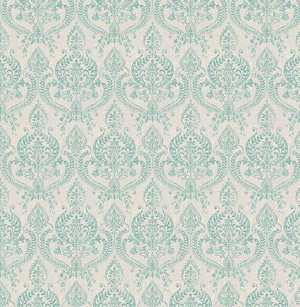Bohemian Damask Wallpaper Traditional Wallpaper by American