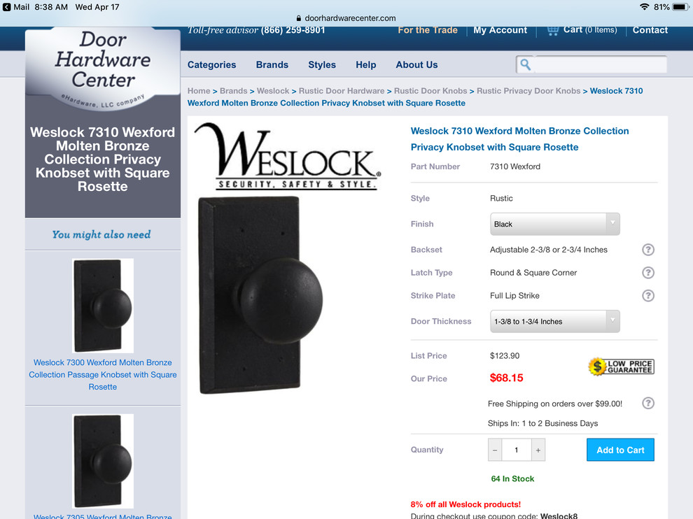 Best flat black interior door knobs