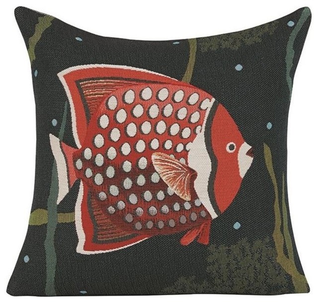 Fish French Tapestry Pillow Juan Beach Style Decorative