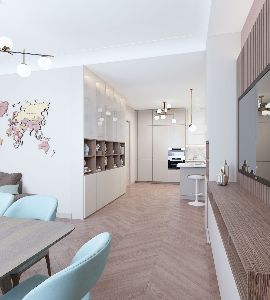 Квартира в пастельных тонах.