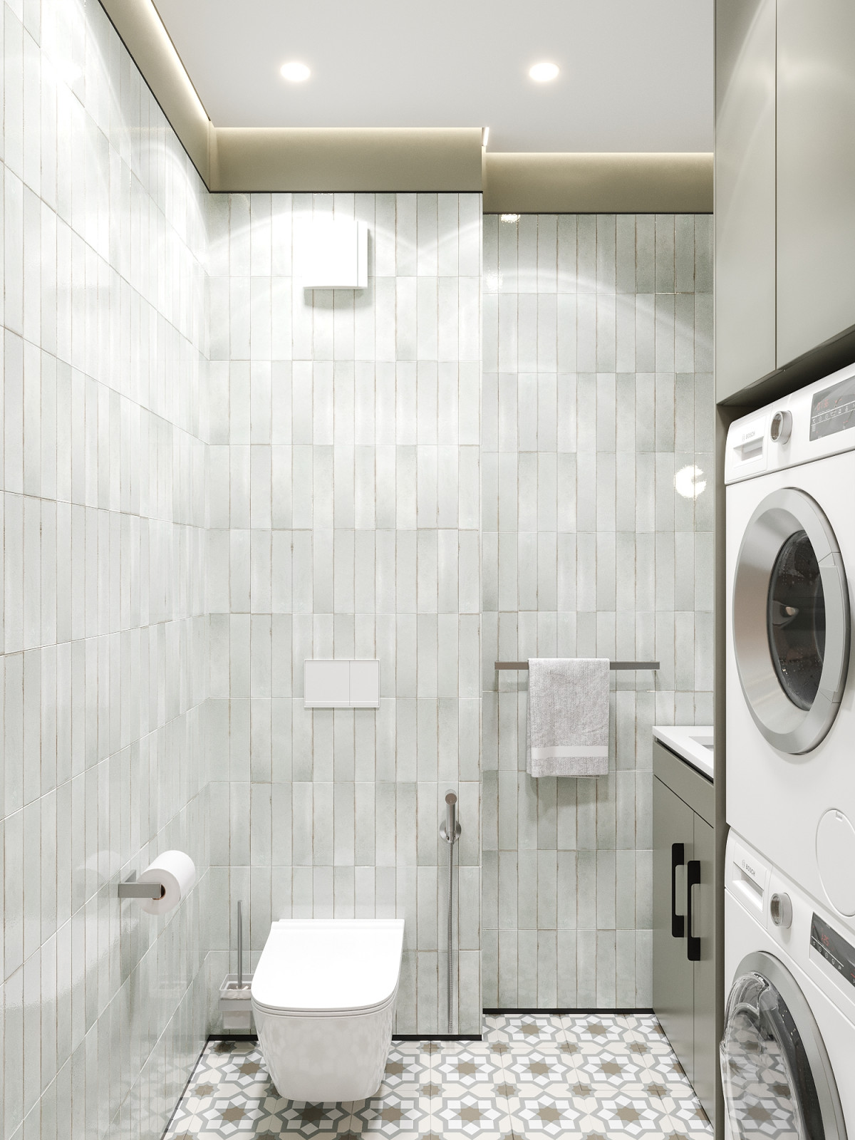 Крылатское, гостевой санузел, постирочная