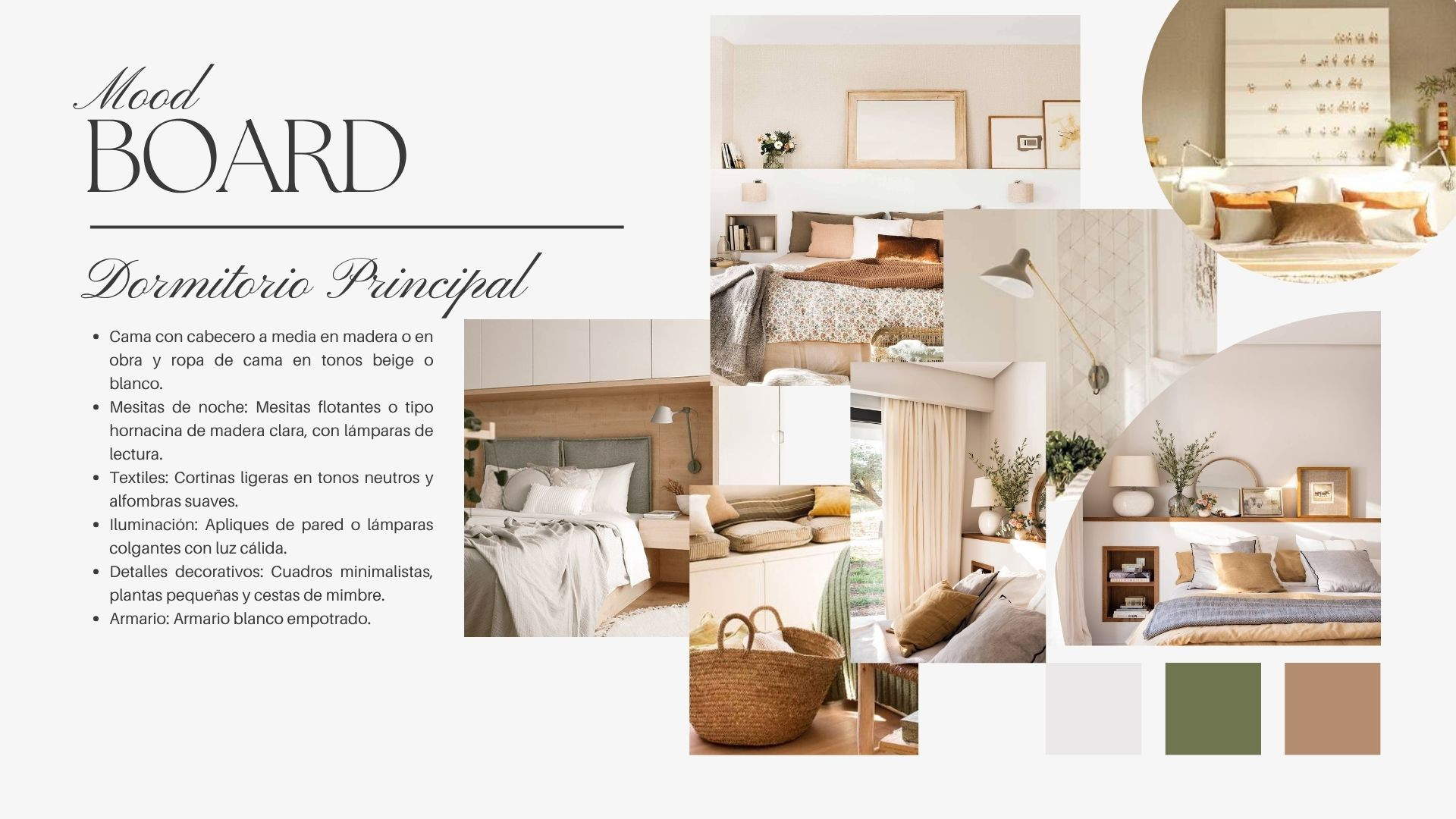 Moodboard Dormitorio Principal - Reforma Integral