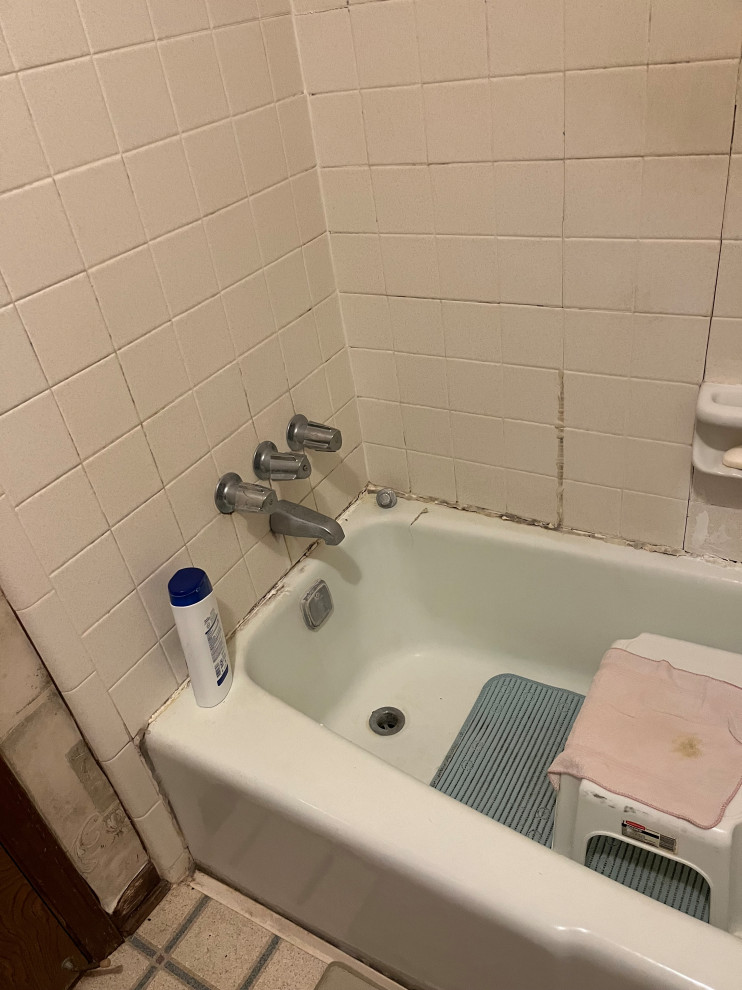 ADA  Shower build up- before picture