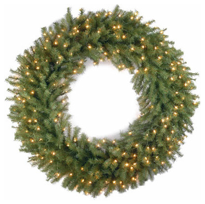 42" Norwood Fir Christmas Wreath with 150 Clear Lights