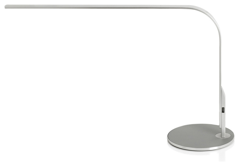 Lim 360 Table Task Lamp in White and Silver