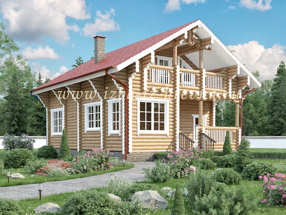 Проекты домов из оцилиндрованного бревна и профилированного бруса