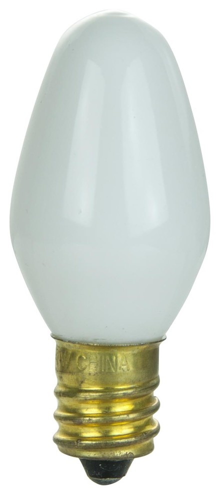 Sunlite 7 Watt C7 Night Light, Candelabra Base, White